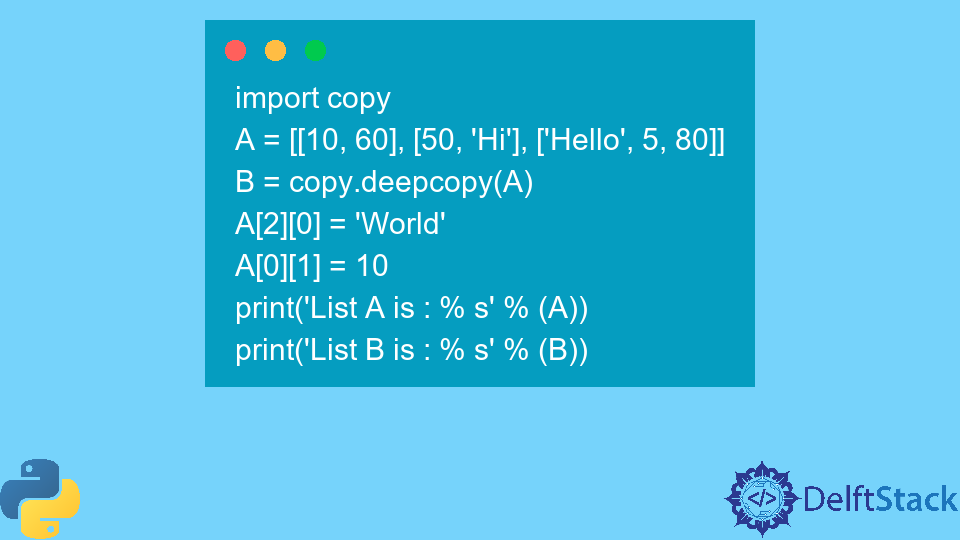 Deep Copy a List in Python