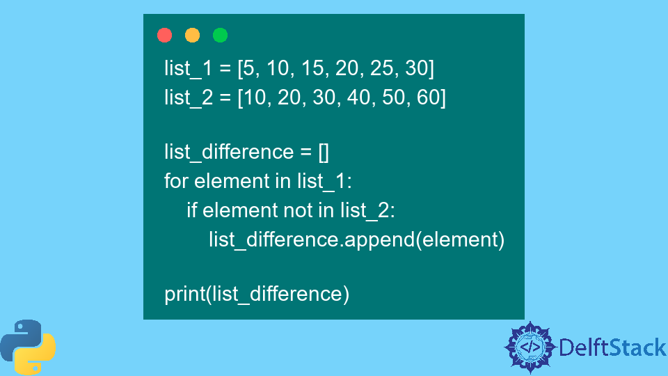Get the Difference Between Two Lists in Python