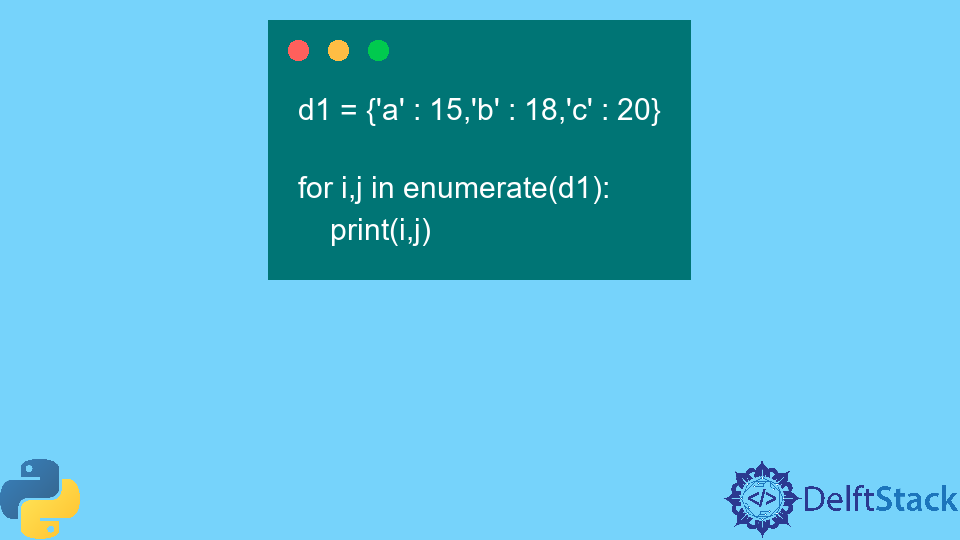 Enumerate Dictionary in Python
