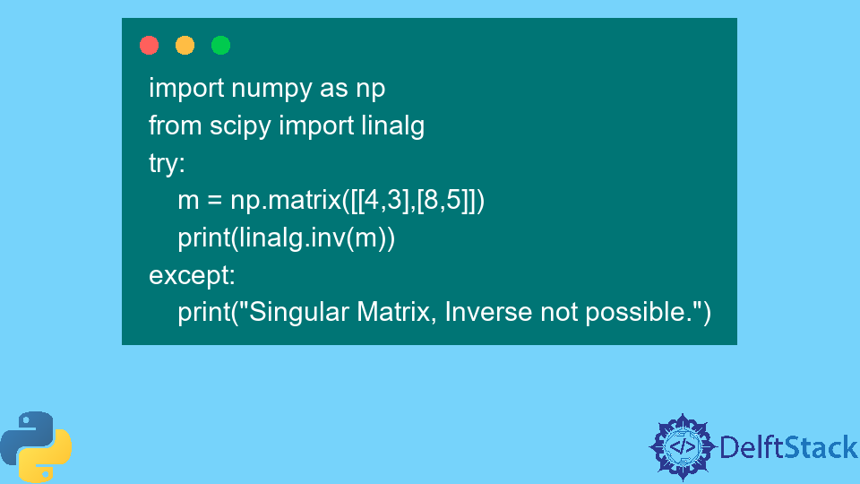 Inverse of Matrix in Python