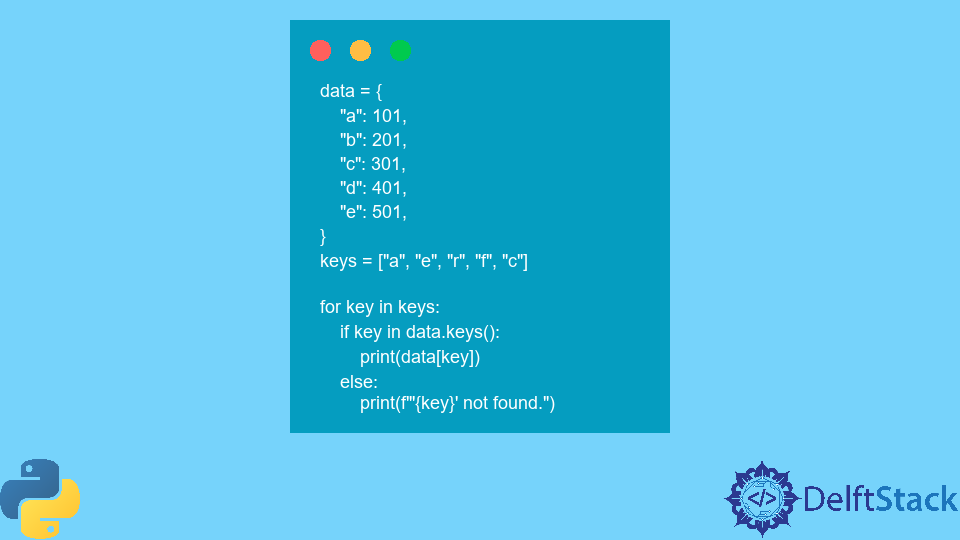 Fix the Key Error in a Dictionary in Python