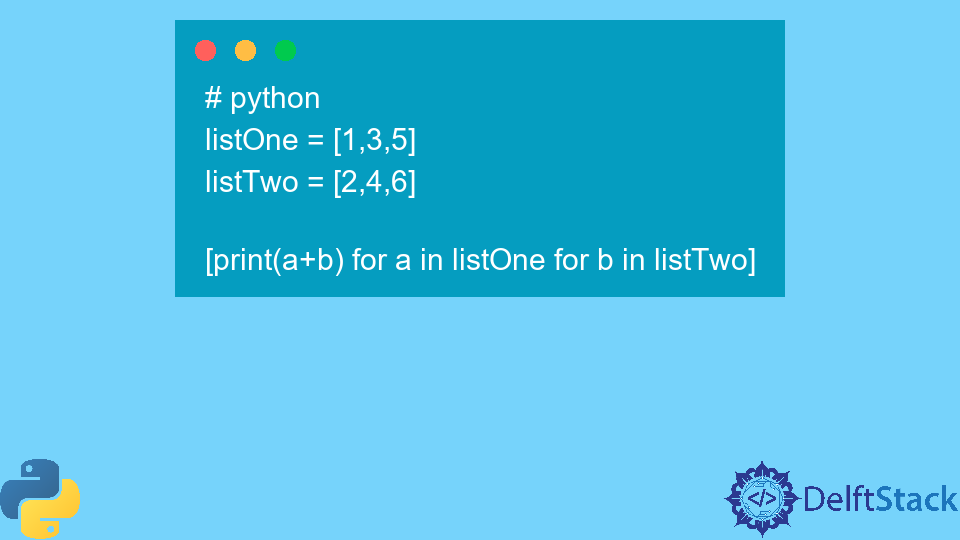 Nested for Loop in One Line in Python