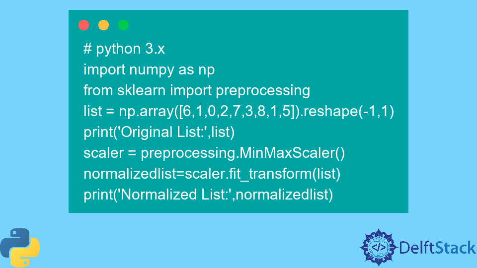 在 Python 中對數字列表進行歸一化