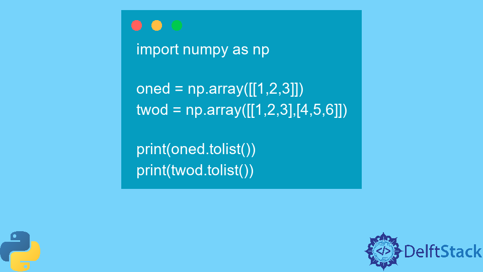 Convert NumPy Array to List in Python