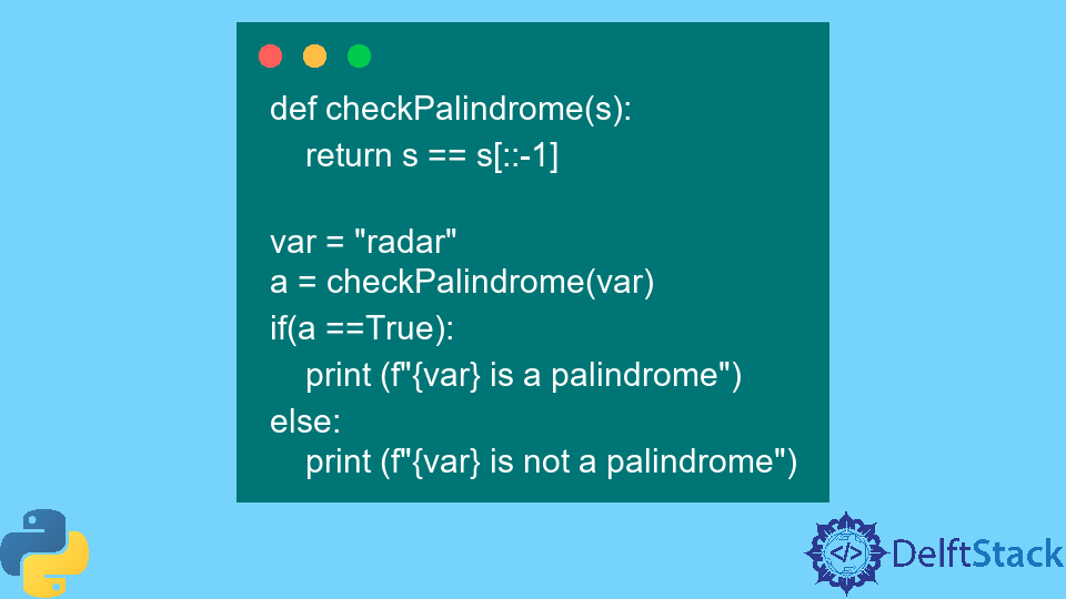 Palindrome in Python