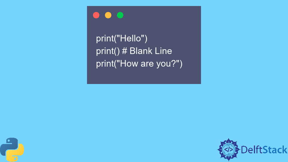 Print Blank Line in Python