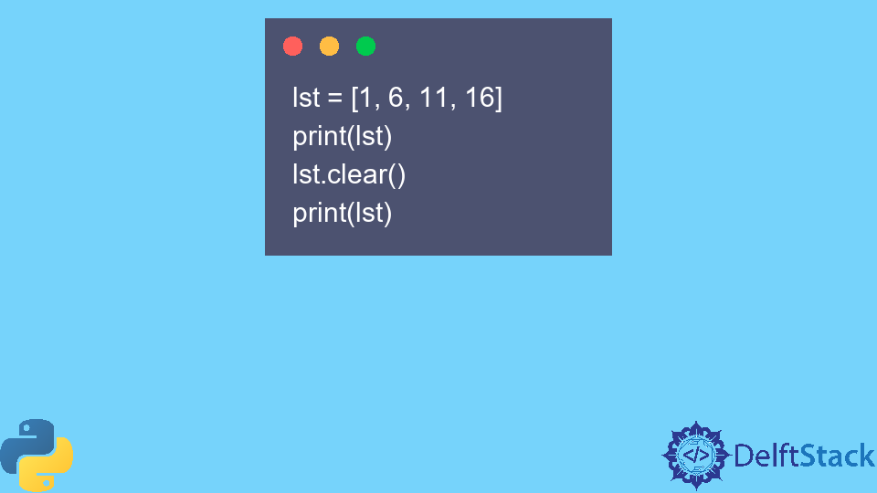 Clear a List in Python