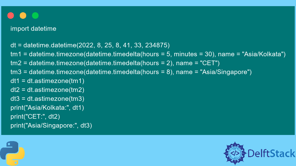 Python datetime.timezone Class