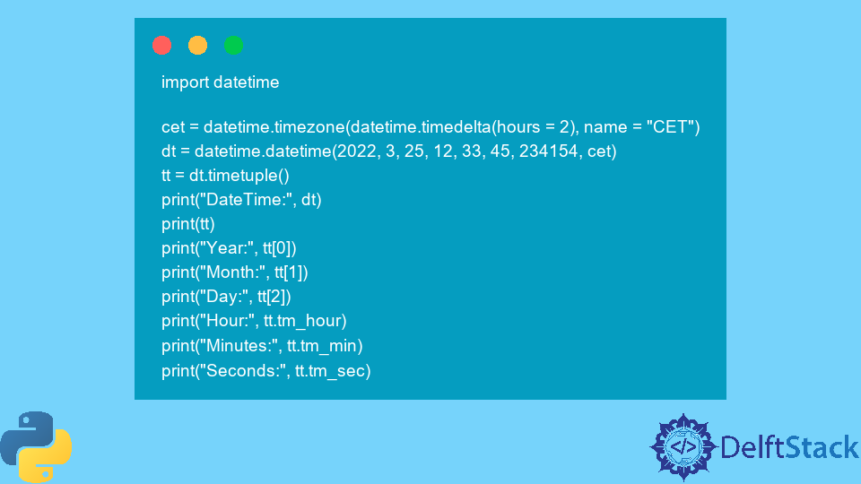 Python datetime.datetime.timetuple() Method