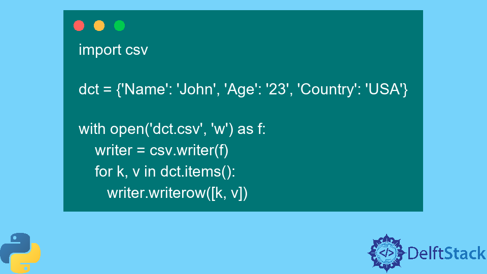 Write Dictionary Into CSV in Python