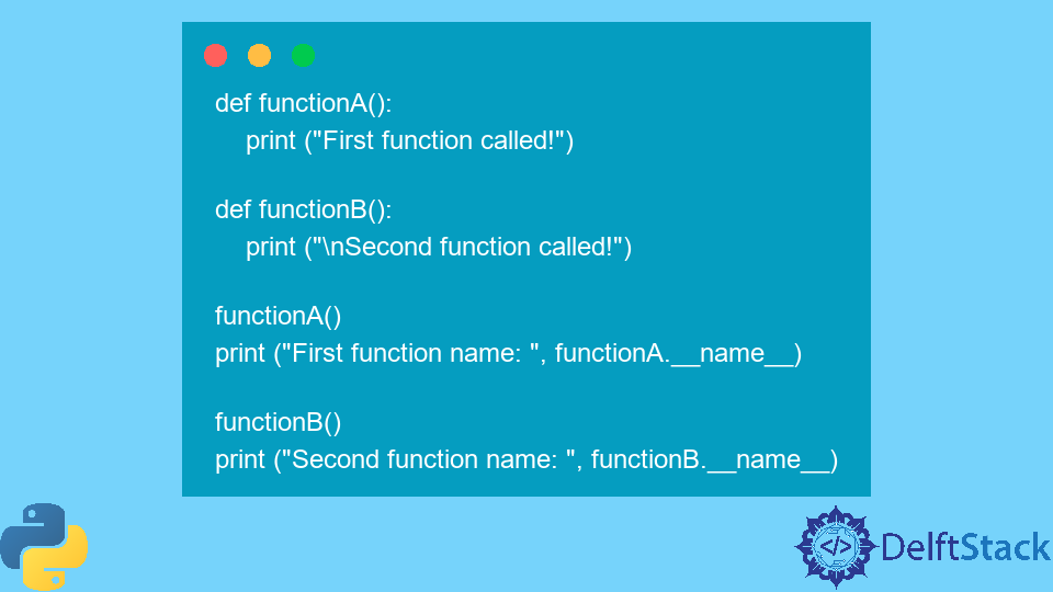 Get Function Name in Python