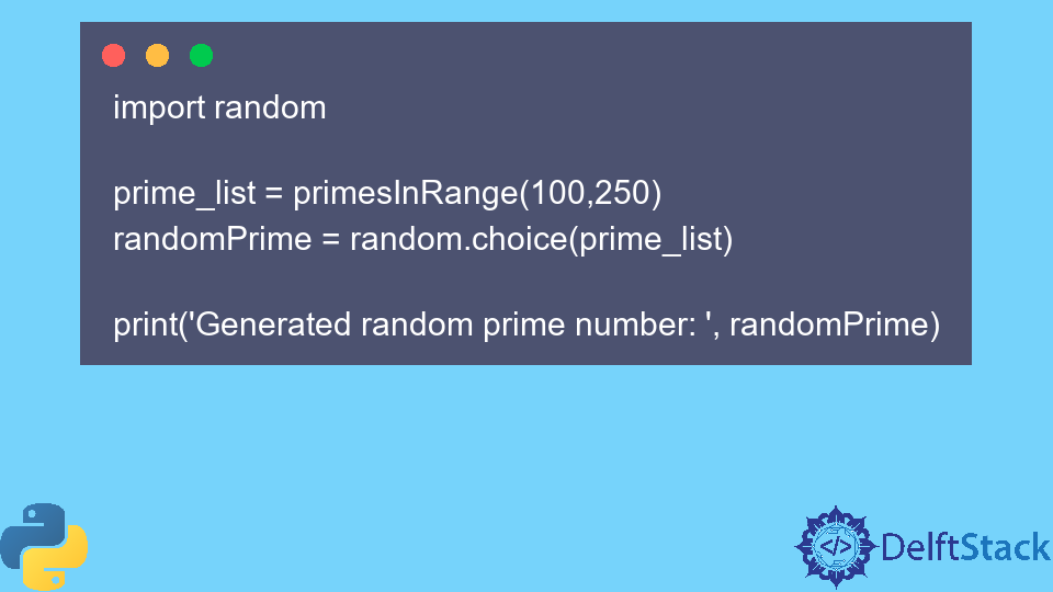 Generate a Random Prime Number in Python