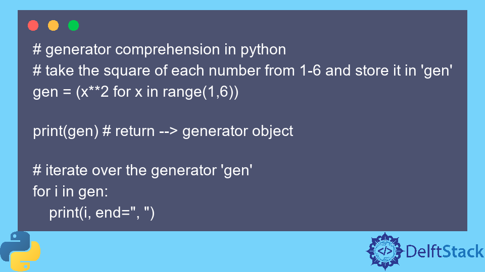 Python Generator Comprehension
