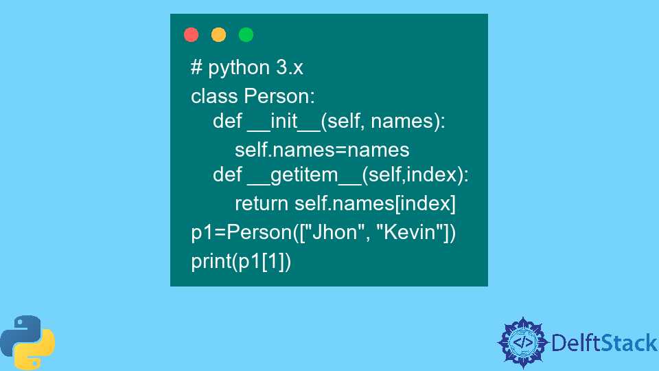 Using getitem in Python