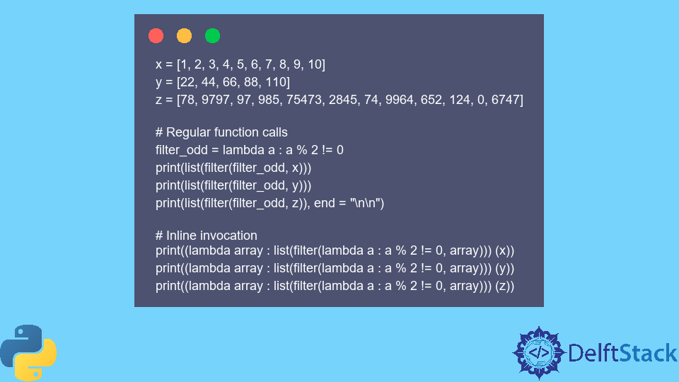 Passer plusieurs arguments dans les fonctions Lambda en Python
