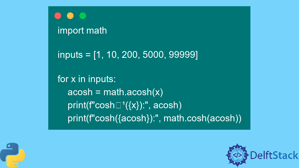 Python math.acosh() Method