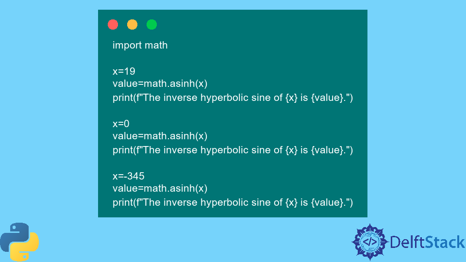 Python math.asinh() Method