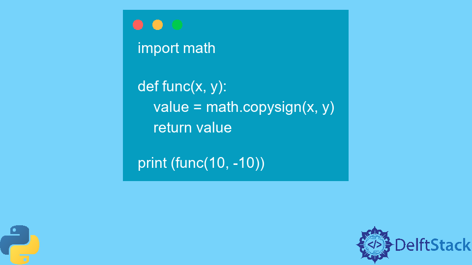Python math.copysign() Method