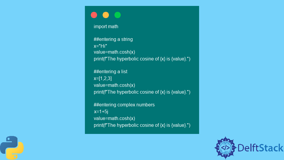 Python math.cosh() Method