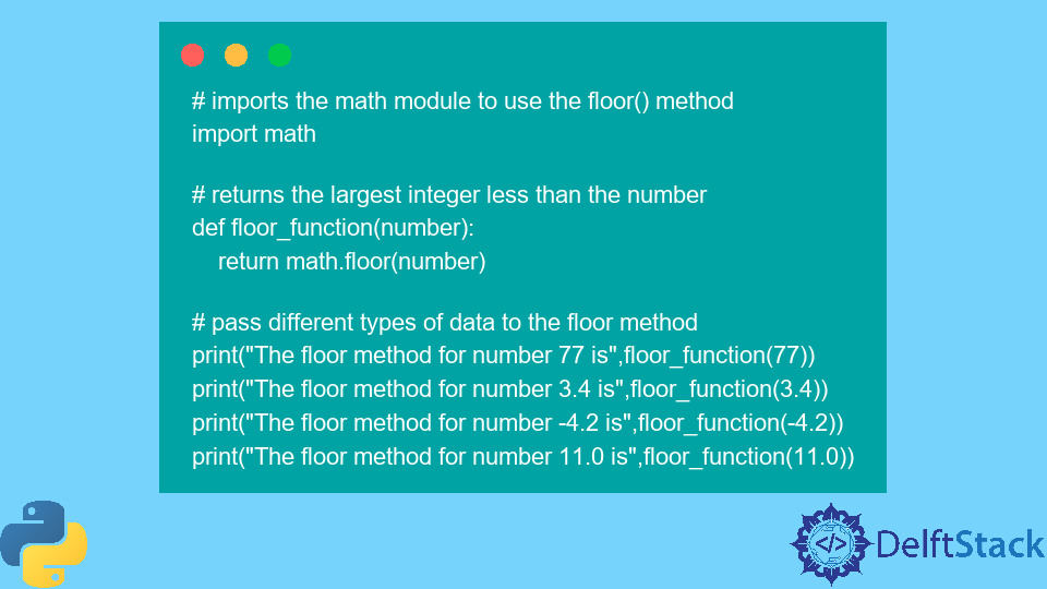 Python Math.floor() Method