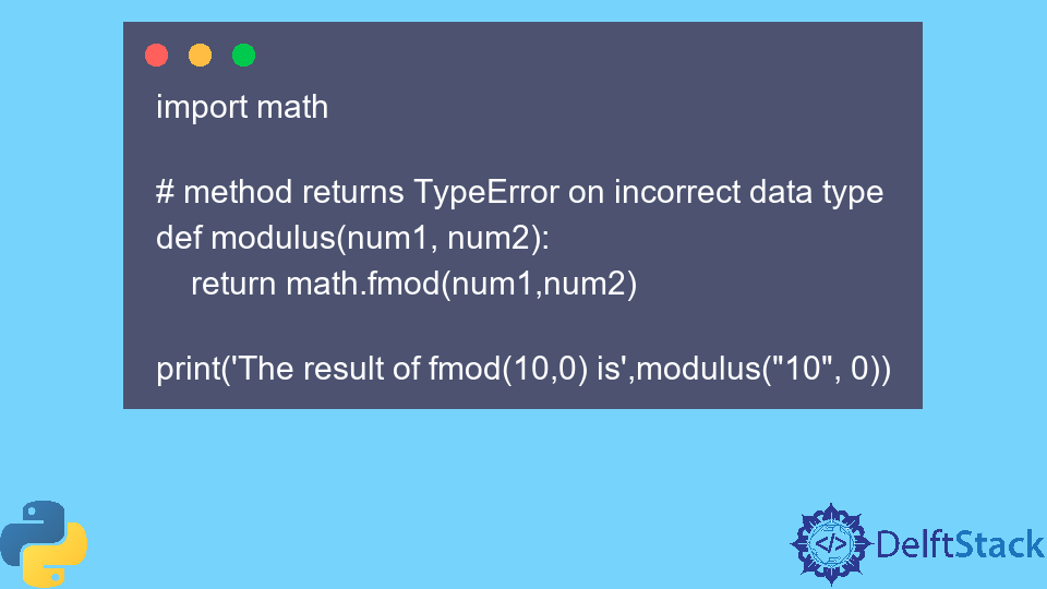 Python Math.fmod() Method