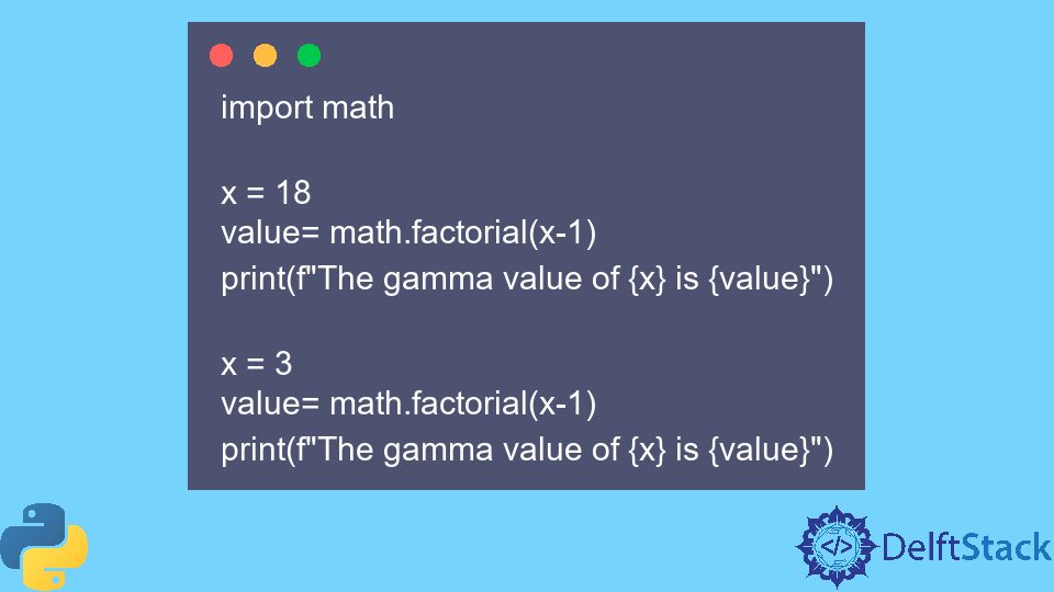 Python math.gamma() Method