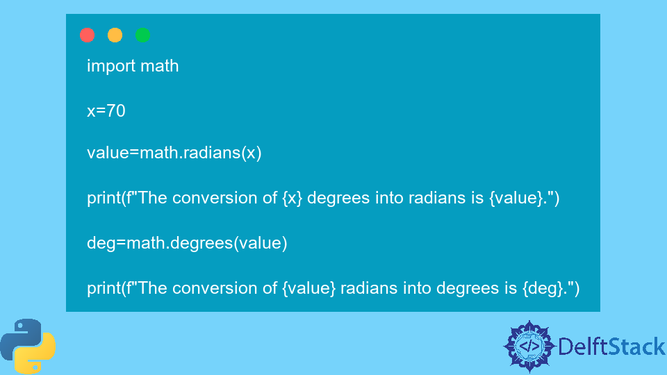 Python math.radians() Method