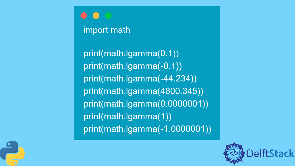 Python math.lgamma() Method