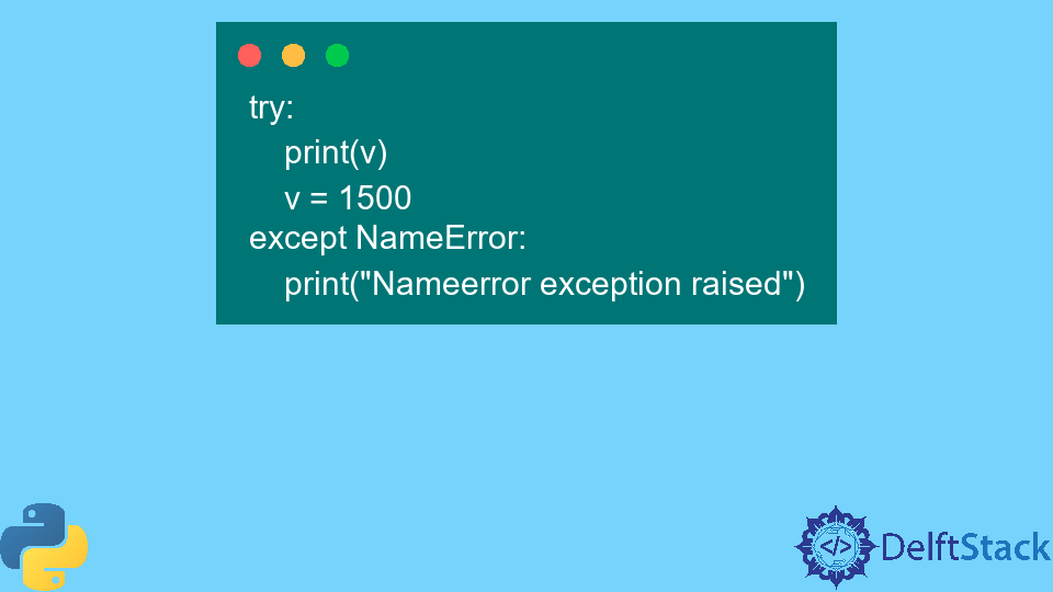 Handle NameError Exception in Python