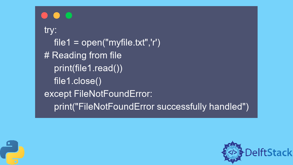 Open File Exception Handling in Python