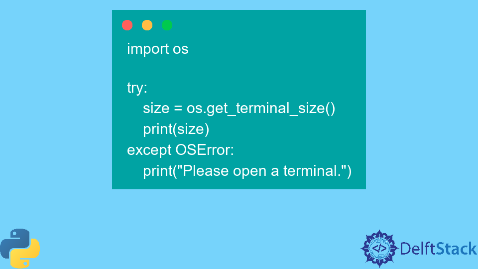 Python os.get_terminal_size() Method