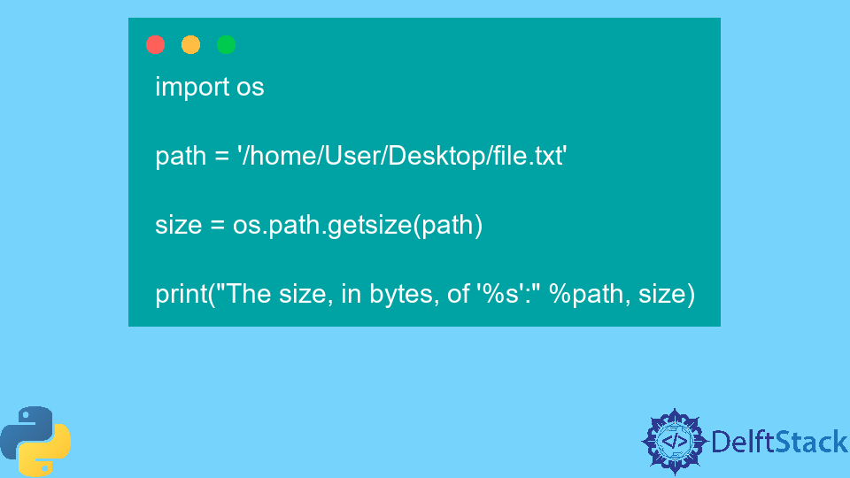Python os.path.getsize() Method