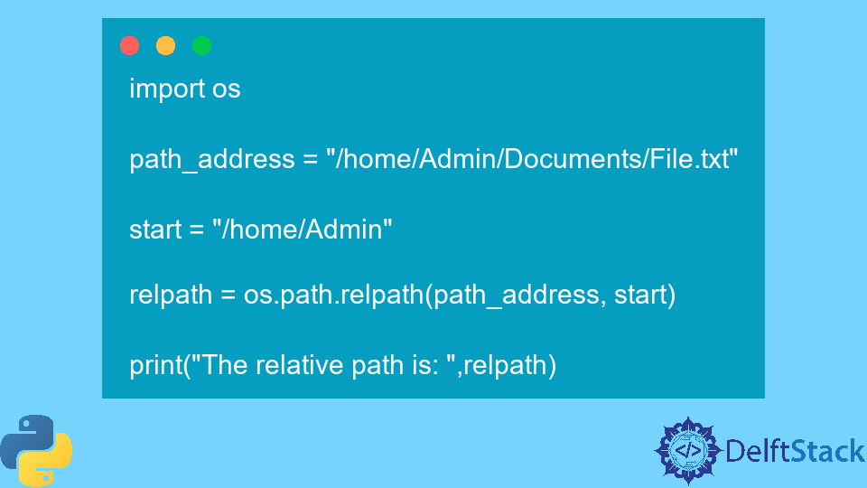 Python os.path.relpath() Method