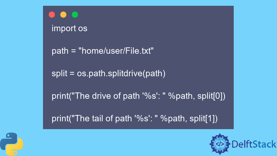 Python os.path.splitdrive() Method