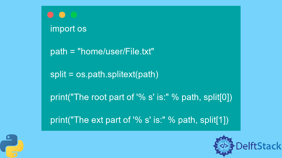 Python os.path.splitext() Method