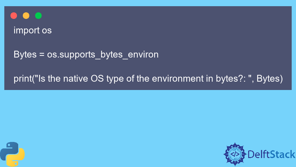 Python os.supports_bytes_environ Object