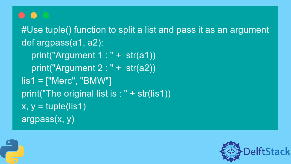 Pass List to Function in Python