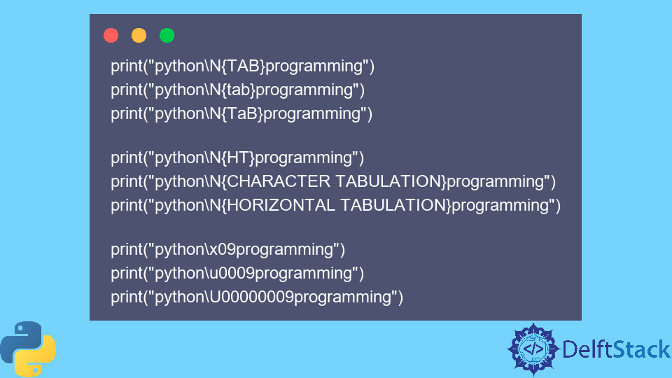 Print Tab in Python