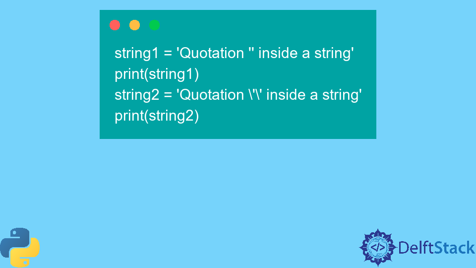 Quote Backslash in String in Python