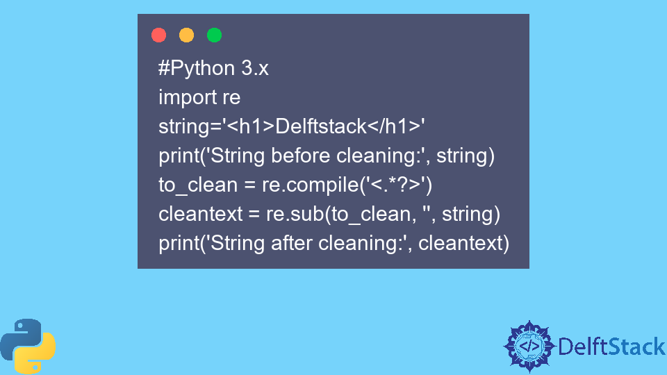 Remove HTML Tags From a String in Python