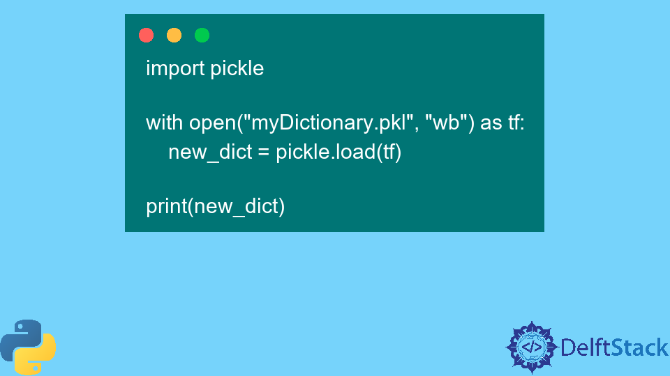 Save a Dictionary to a File in Python