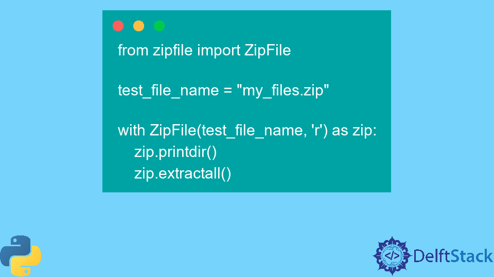 Unzip Files in Python
