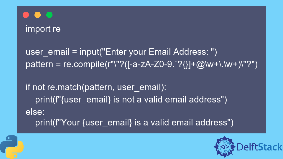 Validate Email Address in Python