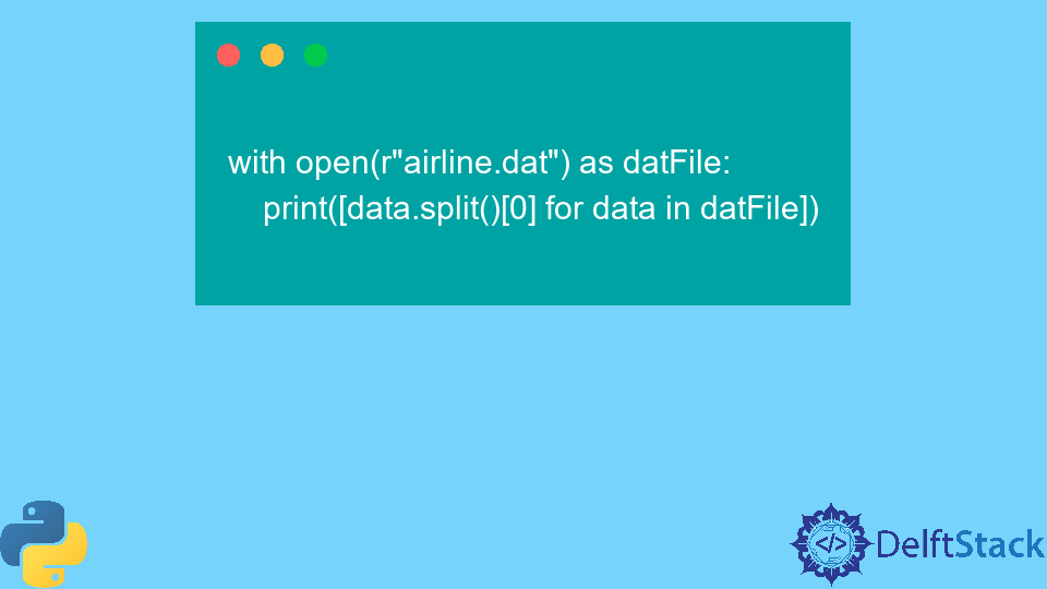 Read Specific Column From .dat File in Python