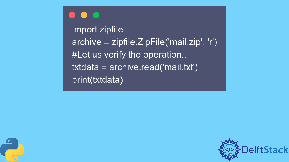 Open a Zip File Without Extracting It in Python