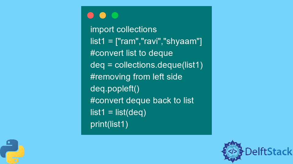 Remove First Element From a List in Python 