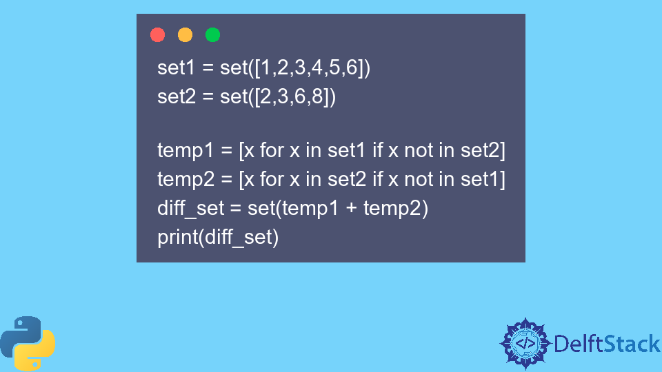 Get Difference in Sets in Python