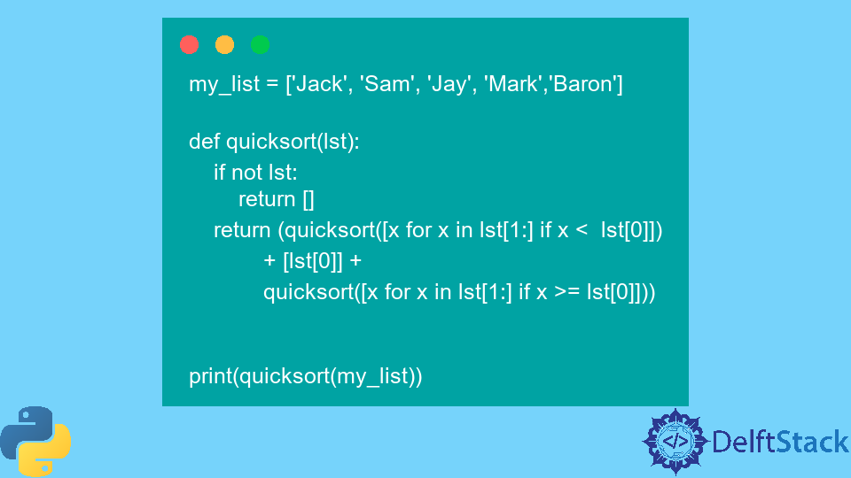 Sort a List Alphabetically in Python