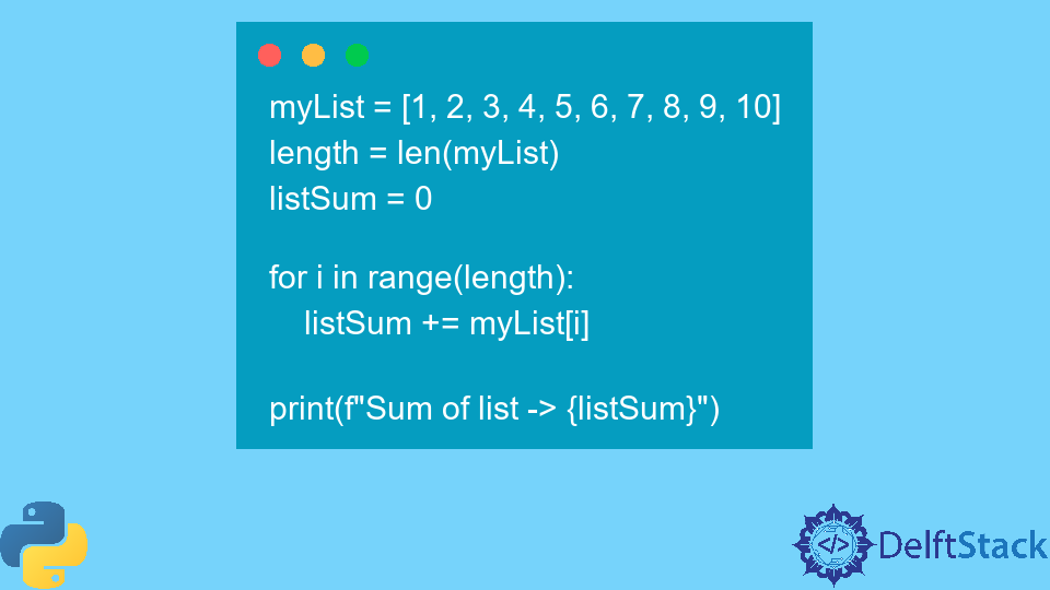Get Sum of a List in Python