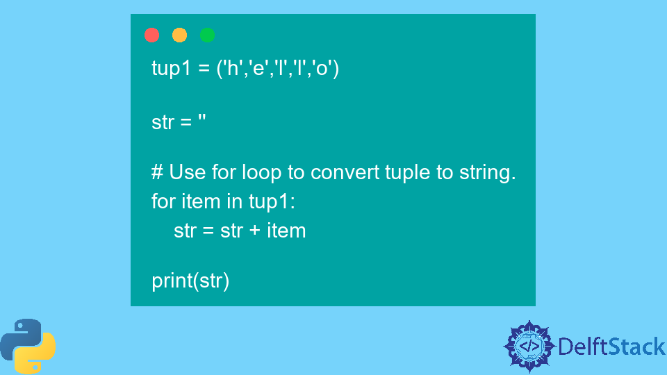 Convert Tuple to String in Python